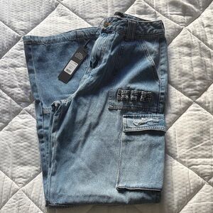 Fashion Nova Blue Boyfriend Jeans